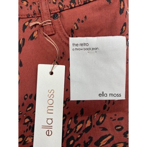 Ella Moss Skinny Ankle Jeans Juniors' 26 Cheetah Animal-Print Stretch NEW - Picture 4 of 13